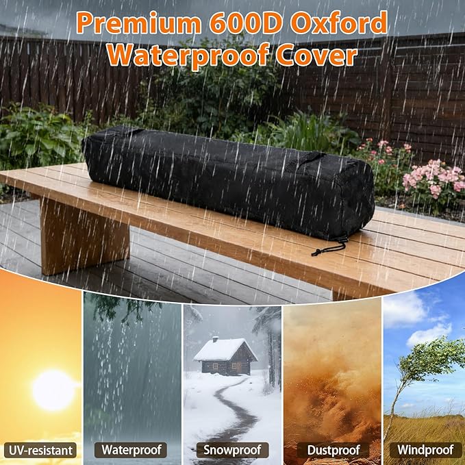 GRISUN 28 Table Top Propane Fire Pit 45000 BTU Tabletop Gas Fire Pit Tabletop Firepit for Patio Outdoor Portable Fireplace Rectangular Fire Bowl with Glass Wind Guard Glass Beads &amp Cover