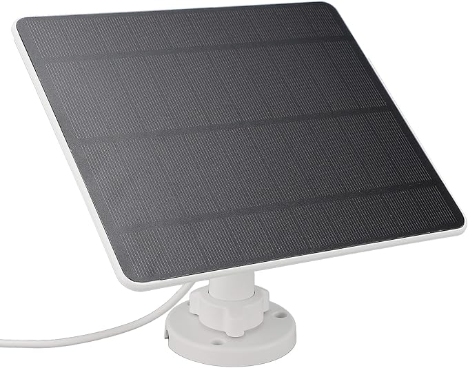 12W Solar Panel for Security Camera Outdoor IP65 USB Solar Panel with Adjustable Bracket for Doorbell Fan Flashlight 24 Hours Monitoring