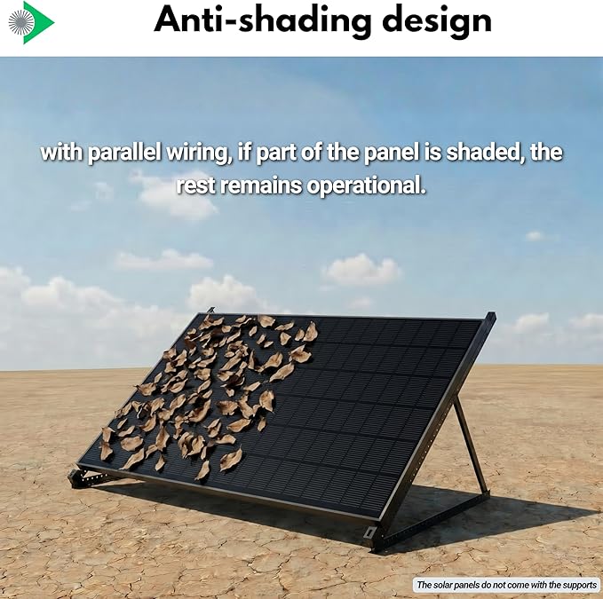2pcs Bifacial Solar Panel N-Type 16BB 425W - Total 850W Bifacial Solar Panels High Efficiency with Anti-PID Technology Optimized for Farms