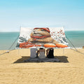 ALAZA Christmas Squirrel Beach Tent Sun Shelter UPF50+ Protection Beach Shade Canopy w/ 4 Sandbags for Outdoor Camping Fishing Backyard Fun Picnic 10x9 ft