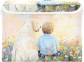 AIXIWAWA Lidded Storage Cube (Dog and Friend) Fabric Foldable Closet Bins with Flip Lid and Handles Organizer Basket Container 16.5 x 12.6 x 11.8 IN