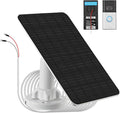 3W Solar Panel with Built-in 4000mAh Battery IP65 13.2ft Charging Cable only Compatible with Ring Video doorbell 3/4/3 PlusRing Battery Doorbell Plus/Pro Camera Simple Installation (Fork-Style)