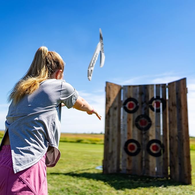 Throwing Stars Axe Throwing Game for Backyard Throwing Axes and Tomahawks Set with Nylon Sheath 10in Throwing Hatchet Axe for Adults Competition and Recreation Axe Gift Set for Men