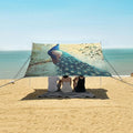 ALAZA Peacock Tree Beach Tent Sun Shelter Portable Canopy Sunshade for Outdoor Camping Picnics Backyard Fun 10x9 ft