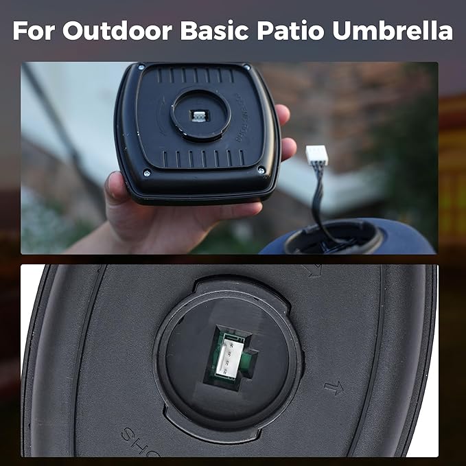 Outdoor Basic 1.2W Solar Panel for Patio Umbrella with 4-Pin Connector - Waterproof Replacement Charging Kit Solar Power Accessory for Outdoor Umbrellas (1)