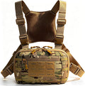 Tactical Chest Pack EDC Chest Bag Utility Molle Chest Rig Pouch with CCW Compartment Adjustable Strap Admin Pouch