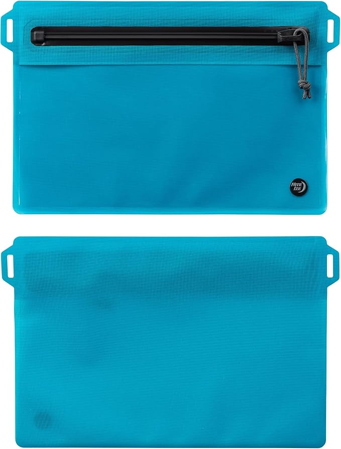 Nite Ize RunOff Waterproof Travel Pouch with TRU Zip - Dry Pouch for Phone &amp Travel Necessities - Touchscreen Friendly - Waterproof with Reliable Zipper - Blue Medium