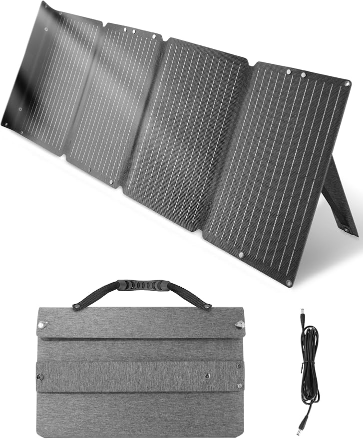 60W 36V Solar Panel for Starlink Mini Battery ETFE Portable Charger with USB-C PD &amp QC3.0 IP67 Waterproof Foldable Design
