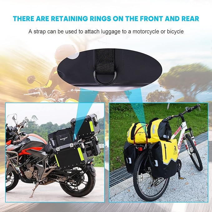WILD HEART Waterproof Bag Duffel Bag 20L 30L 40L with Welded Seams Shoulder Straps Mesh Pocket for Kayaking Camping BoatingBicycleMotorcycle