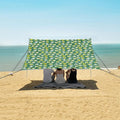 ALAZA Soccer Football Green Beach Tent Sun Shelter UPF50+ Protection Beach Shade Canopy w/ 4 Sandbags for Outdoor Camping Fishing Backyard Fun Picnic 10x9 ft