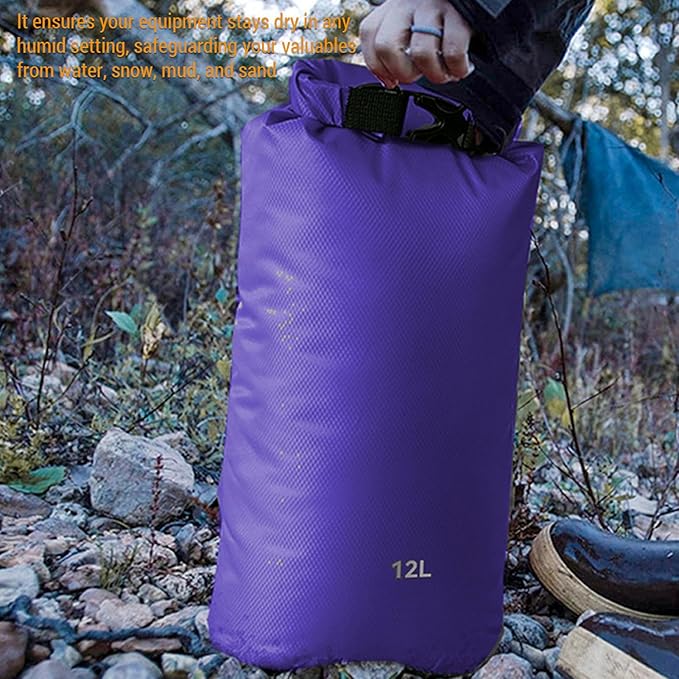 Dioche  Bag Lightweight Portable Outdoor Dry Storage Bag Roll Top Sack Set Keeps Gear Dry Dry Bags for Hiking Beach Fishing Kayaking Boating (5pcs)