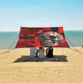 ALAZA Skull Red Rose Flower Beach Tent Sun Shelter UPF50+ Protection Beach Shade Canopy w/ 4 Sandbags for Outdoor Camping Fishing Backyard Fun Picnic 10x9 ft
