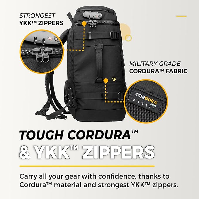 TradeSmart Range Backpack for Handguns Ammo &amp Shooting Gear with 3 Lockable Compartments Ear &amp Eye Protection Kit Optional