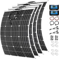 1600 Watt Solar Panel Kit 4 × 400 Watt Flexible Solar Power Panel Photovoltaic Module with 40A Solar Charge Controller Monocrystalline Solar Panel for Camping Off Grid Battery Charging Boat