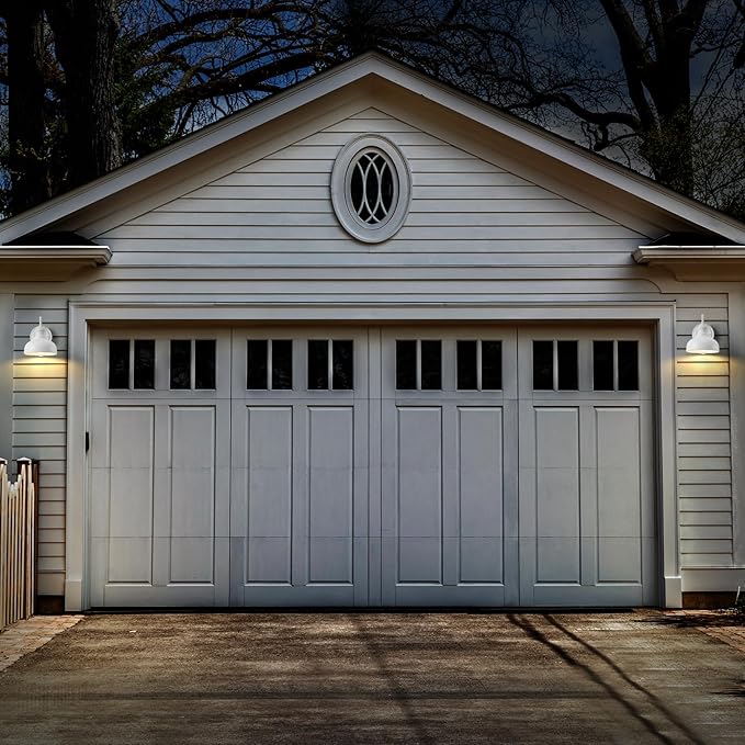 7 Inch Dome Outdoor Gooseneck Lighting Fixture Exterior Small Porch Light Fixtures with Wall Mount Farmhouse Style External Barn Door Wall Sconce Gooseneck Barn Lighting Wall Lamp for House