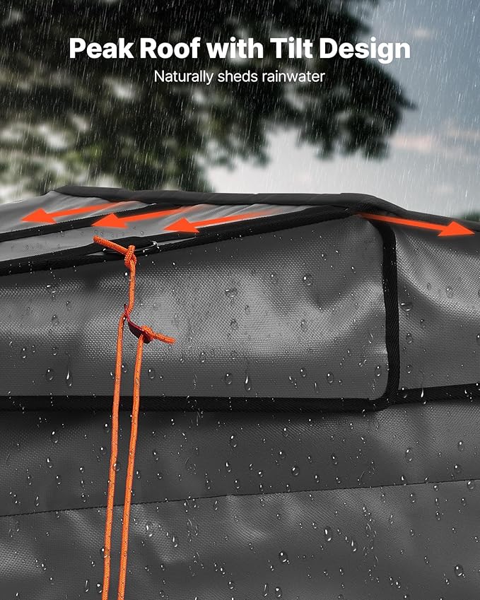 VEVOR Generator Running Cover 34 x 26 x 21 Inch Waterproof Universal for Most Generators 3500-12000 Watt Generator Tent while running with Heavy Duty Thicken 420D Oxford Fabric Grey