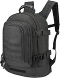 Tactical Backpacks Assault Pack 3 Day Bag Expandable Backpack Out Bag Classic Case Travel Hiking (Black with Belt)