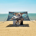 ALAZA Funny Dog Nebula Football Beach Tent Sun Shelter Portable Canopy Sunshade for Outdoor Camping Picnics Backyard Fun 10x9 ft