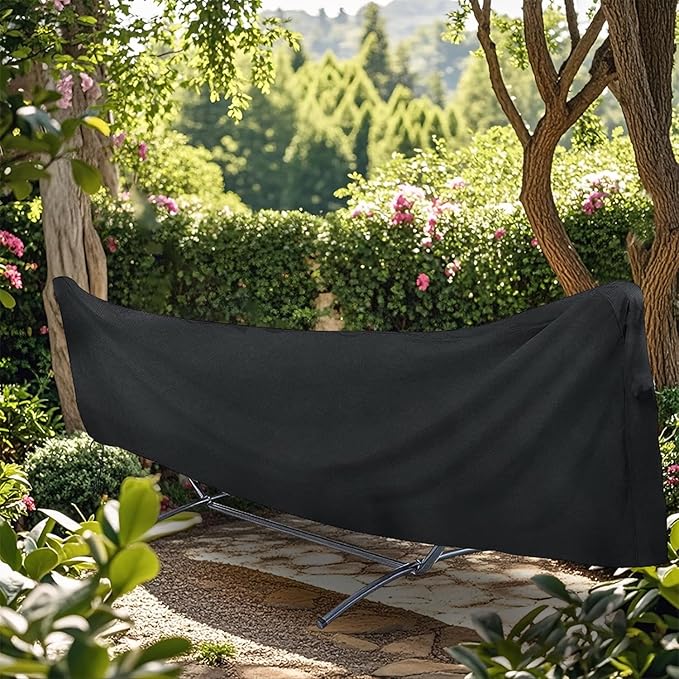 Outdoor Hammock Cover 122 x 7 x 32 inch – Waterproof Heavy Duty Hammock Stand Cover Fits Curved and Straight Frame Hammocks