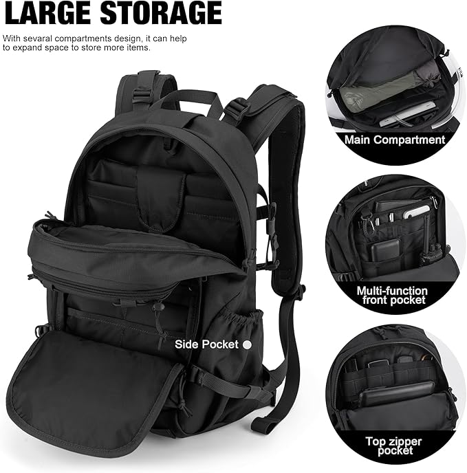 Mardingtop Small Military Tactical Backpack for Men25L Molle Cordura Backpack for HikingCampingRucking
