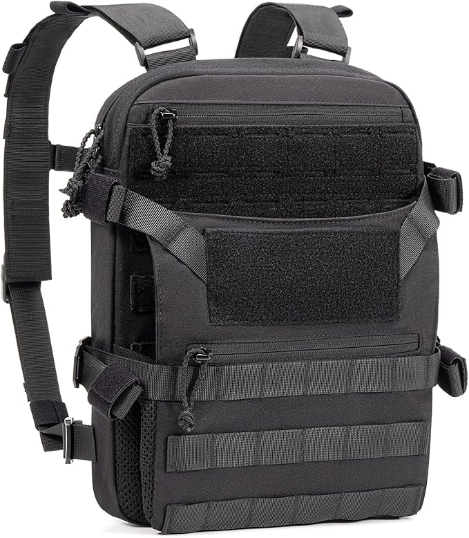 ABP Tactical MOLLE Hydration Backpack Military Assault Vest Back Panel Pack for Men Training Hiking Airsoft