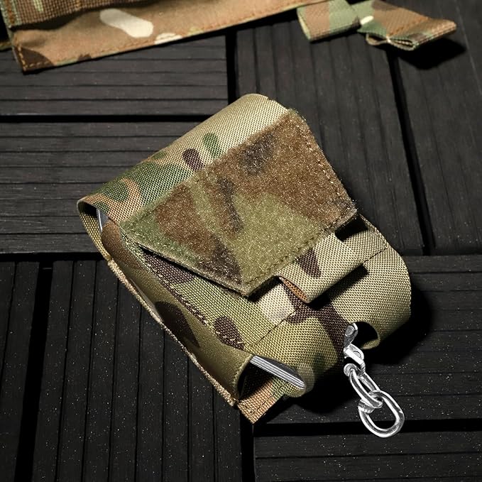 Handcuff Pouch Molle Handcuffs Holder Hoslter Nylon Cuff Pouches Case for Duty Belt Tactical Vest Police Law Enforcement Security Officer Accessories fits Most Hand Cuffs