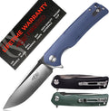 Firebird GANZO FH91-GY Ball Bearing Pocket Folding Knife D2 Steel Blade Ergonomic G10 Anti-Slip Handle with Clip Camping Fishing Hunting Outdoor Flipper EDC Pocket Knife (Gray)