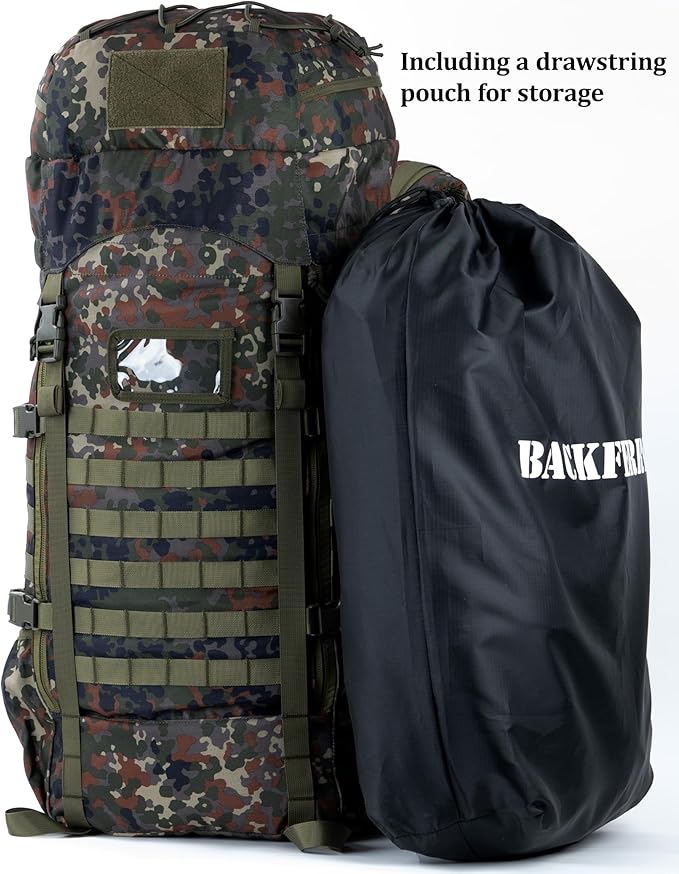 75L Tactical Backpack with Internal Frame MOLLE and Hydration System