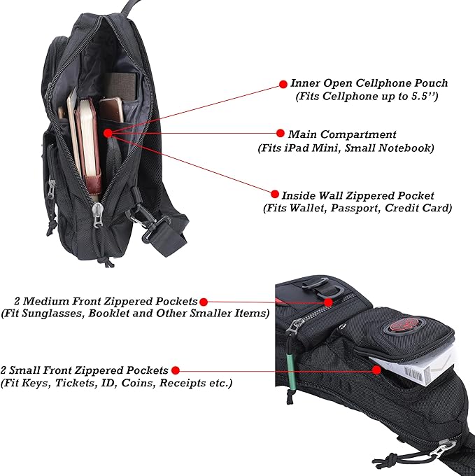 NICGID Sling Backpacks Sling Chest Bag Shoulder Crossbody Bags for Men Women Outdoor Travel | Outdoor Travel