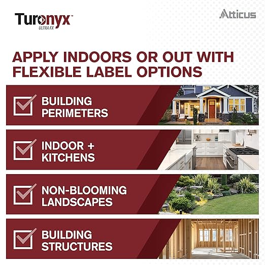 Atticus Turonyx Ultra FX Insecticide (400 mL) – Pest Control for Indoor and Outdoor Use – Ants Beetles Roaches Spiders Fleas Flies Ticks