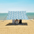 ALAZA Cute Dog Puppy Daisy Beach Tent Sun Shelter UPF50+ Protection Beach Shade Canopy w/ 4 Sandbags for Outdoor Camping Fishing Backyard Fun Picnic 10x9 ft
