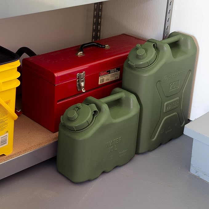 Scepter 2.5 Gallon True Military BPA Free Water Container Food Grade Water Jug for Camping and Emergency Storage Green