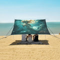 ALAZA Mermaid Underwater Beach Tent Sun Shelter UPF50+ Protection Beach Shade Canopy w/ 4 Sandbags for Outdoor Camping Fishing Backyard Fun Picnic 10x9 ft