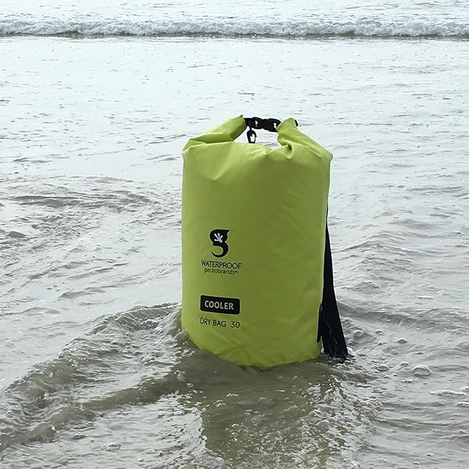 geckobrands Tarpaulin Dry Bag – Waterproof PVC Bag with Carabiner for Secure Storage for Boating Kayaking Camping