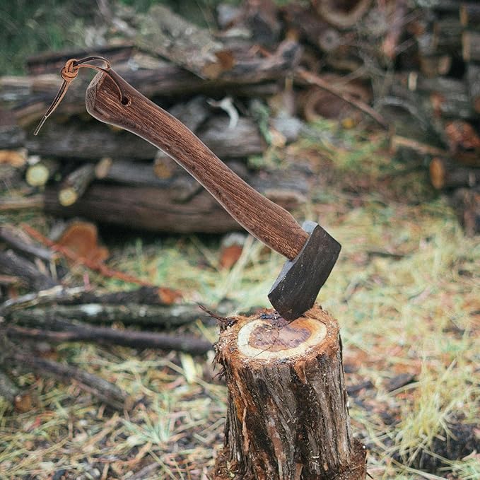 2pcs Replacement Hatchet Handles Wooden Fire Axe Handles 33cm Non-Slip Grip for Camp Hatchet Tool Repair and Outdoor Camping Use