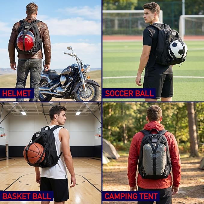 Nomad Motorcycle Backpack Fits Helmet Bike Sissy Bar Backpack Lightweight Military Molle Tactical Back Pack Men/Women Laptop Rucksack Water Resistant Assault Pack Travel Camping Hiking Back Pack