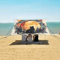 ALAZA Black Cat Moon Witch Beach Tent Sun Shelter UPF50+ Protection Beach Shade Canopy w/ 4 Sandbags for Outdoor Camping Fishing Backyard Fun Picnic 10x9 ft