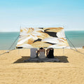 ALAZA White Golden Lily Beach Tent Sun Shelter Portable Canopy Sunshade for Outdoor Camping Picnics Backyard Fun 10x9 ft