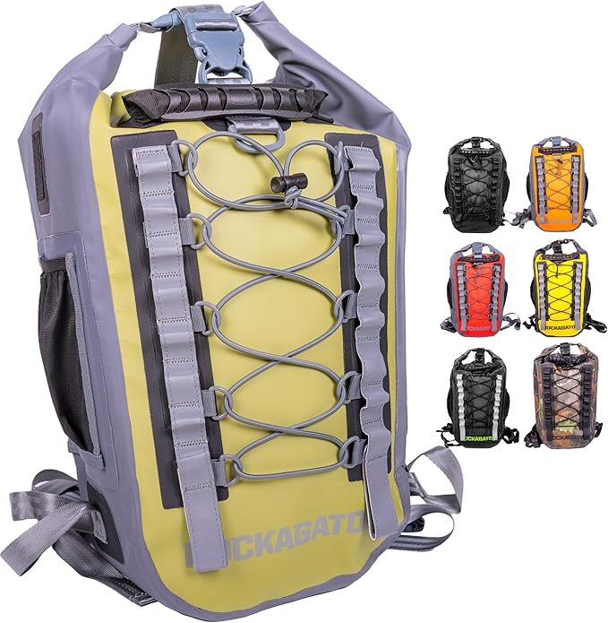 Rockagator Waterproof Backpack - HYDRIC Series Water Proof Floating Dry Bag River Pack (Gator Green 25 L)