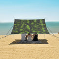 ALAZA Green Black Snake Print Beach Tent Sun Shelter UPF50+ Protection Beach Shade Canopy w/ 4 Sandbags for Outdoor Camping Fishing Backyard Fun Picnic 10x9 ft