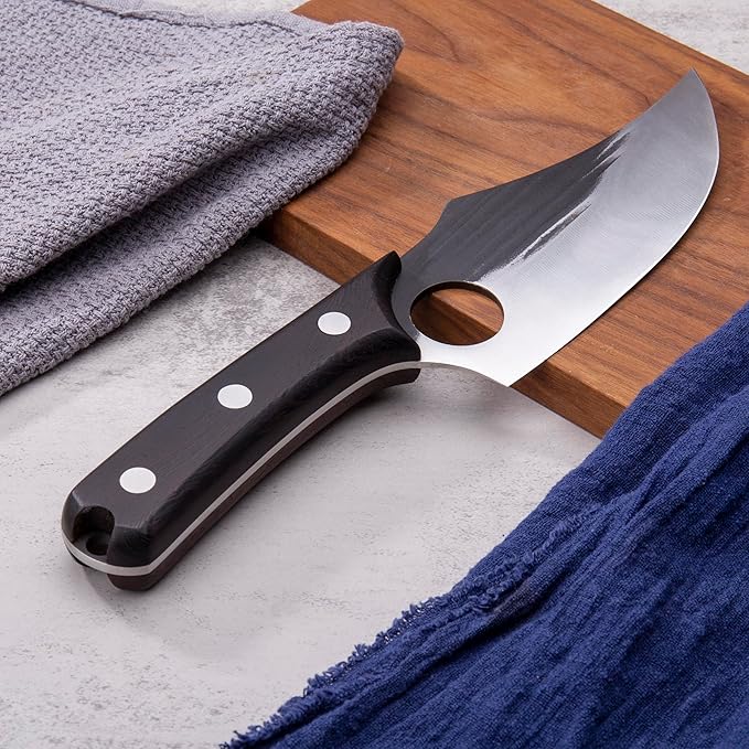 SHANGDAO Boning Knives 6 ″ Viking Boning Knife for Meat Cutting High-carbon steel Chopper Knife Forged Blade &amp Wood Handle Hand Forged Full Tang Knife