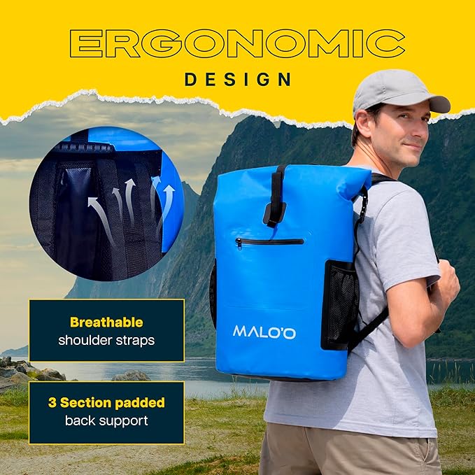 Malo’o Pro Insulated Backpack Cooler Leakproof Soft Cooler Backpack for Camping Fishing Hiking Kayaking Beach