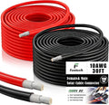 Twin Wire Solar Extension Cable 30FT - 10AWG (6mm²) Solar Panel Tinned Copper Wire for Outdoor Automotive RV Boat and Marine Use - Black &amp Red