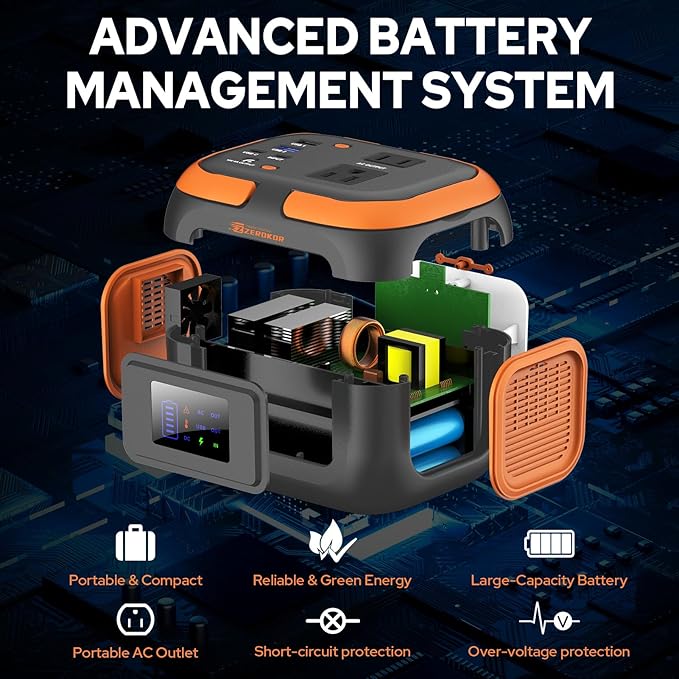 Portable Power Station 120W Power Bank with AC Outlet Portable Generator 97.6Wh External Battery Power Pack with USB C Input for Camping Home Van Life Adventure Backup