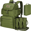 CVLIFE Tactical Range Backpack with Removable Divider Gun Cases Bag with 4 Pistol Carrying Cases Rucksack for Shooting (Army Green Medium)