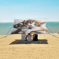 ALAZA Cats Dogs Hug Beach Tent Sun Shelter Portable Canopy Sunshade for Outdoor Camping Picnics Backyard Fun 10x9 ft
