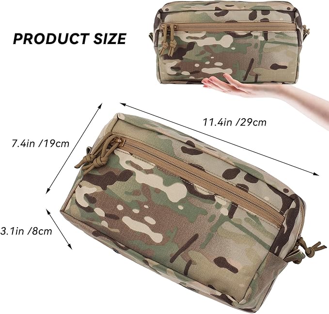 Small Tool Pouch Zipper Bag Molle Pouch General Purpose (GP) Pouch Pouch Organizer Multipurpose Storage Pouch