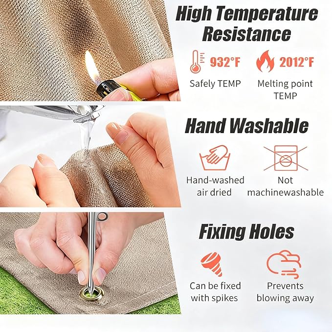Portable Fire Pit for Camping22 inch Outdoor Folding Fireplace with Heat Resistant Firepit Mat &amp Carrying BagUpgrade 304 Stainless Steel Mesh BBQ Fire Bowl for PicnicsCampfireBackyardGarden