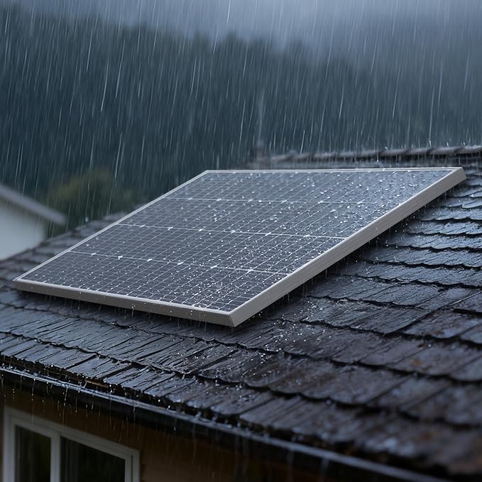 VEVOR 4PCS 100W Monocrystalline Solar Panels 23% High-Efficiency Mono PV Module with Stable MC4 Output &amp Aluminum Frame IP65 Waterproof Solar Panel for Car Boat RV Flat Rooftop Off-Grid Applicat