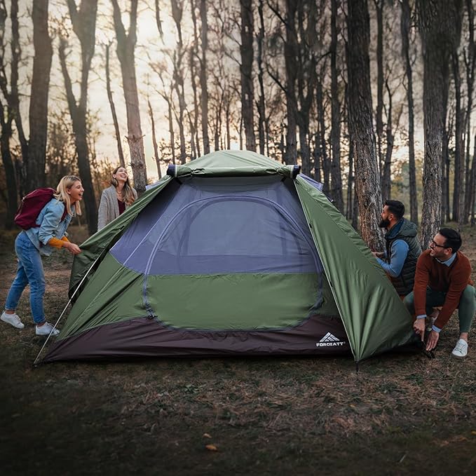 Forceatt Camping Tent 2/3/4 Person Professional Waterproof &amp Windproof Lightweight Backpacking Tent Suitable for OutdoorHikingCamping Mountaineering and Travel